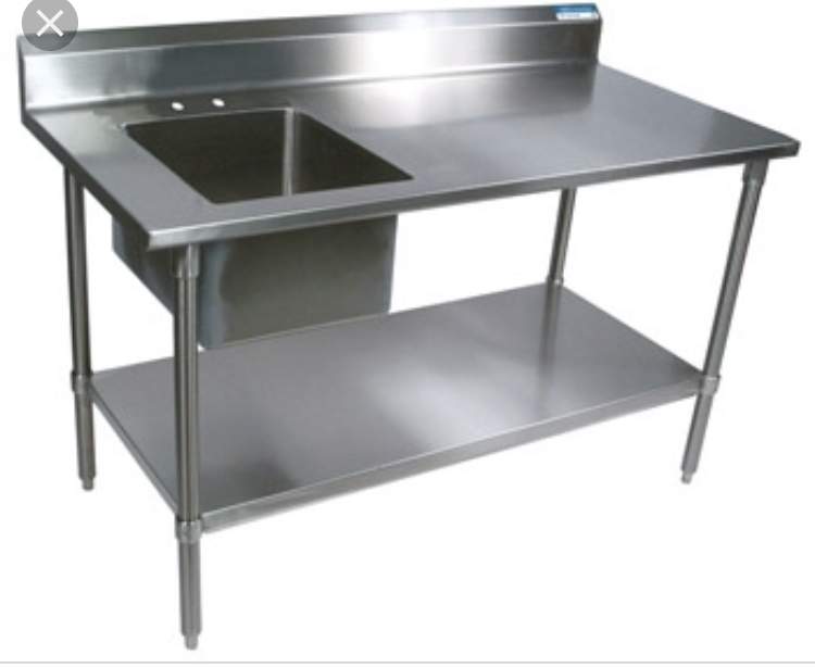Single Bowl Single Drainer Sink Top Commercial on Aster Vender