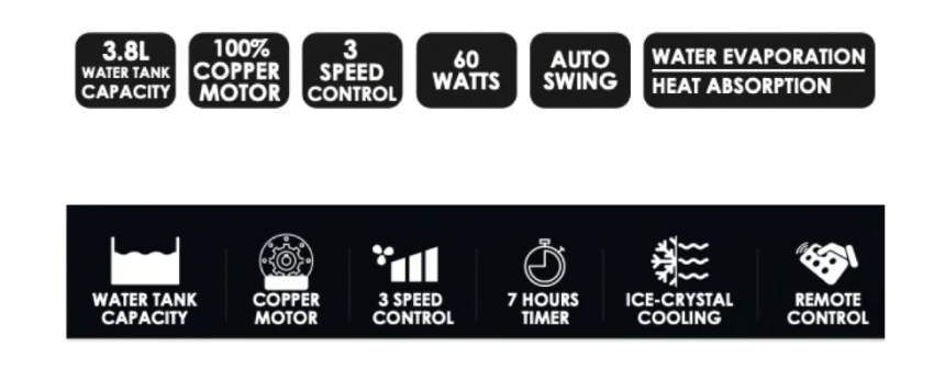 Sanford 3 in 1 Portable air cooler 60w - 1 - All household appliances  on Aster Vender