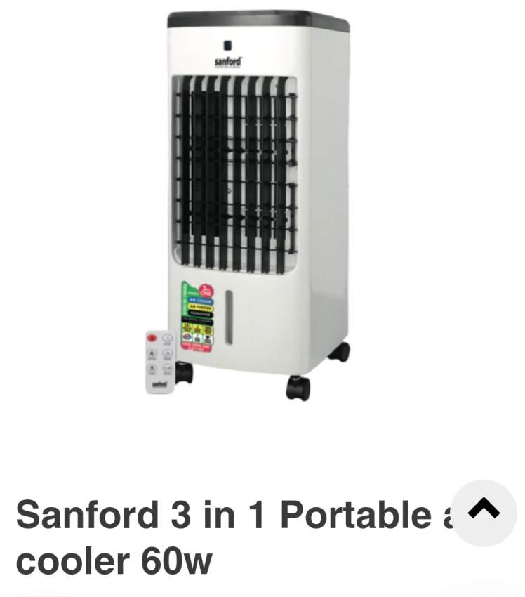 Sanford 3 in 1 Portable air cooler 60w  on Aster Vender