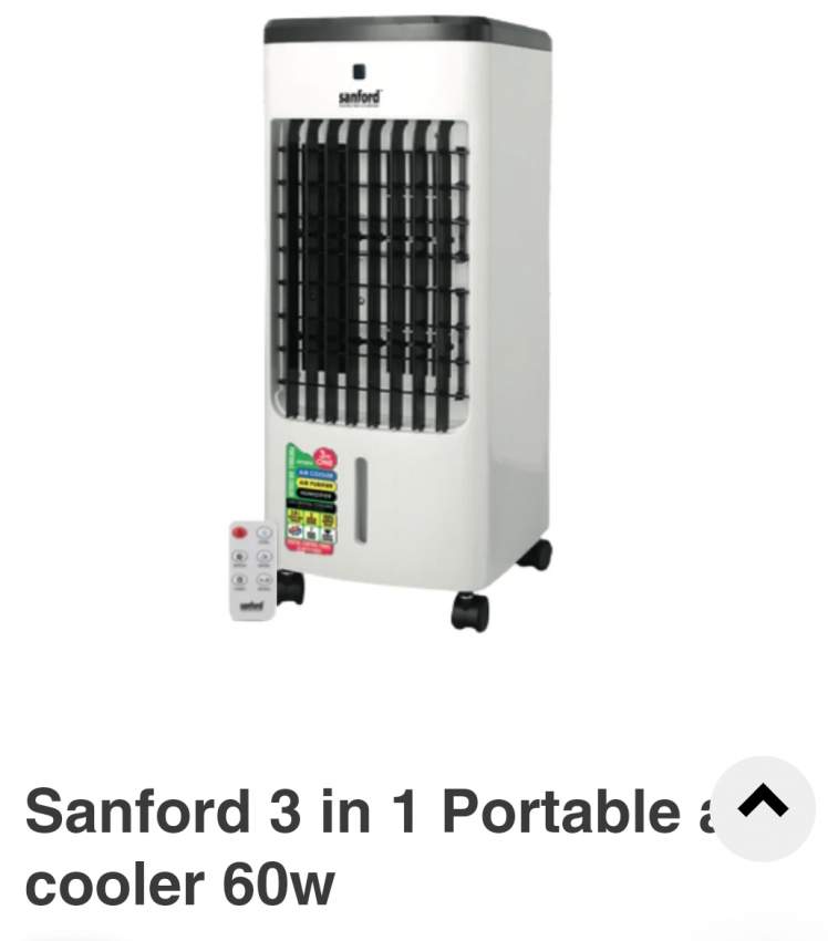 Sanford 3 in 1 Portable air cooler 60w - 0 - All household appliances  on Aster Vender
