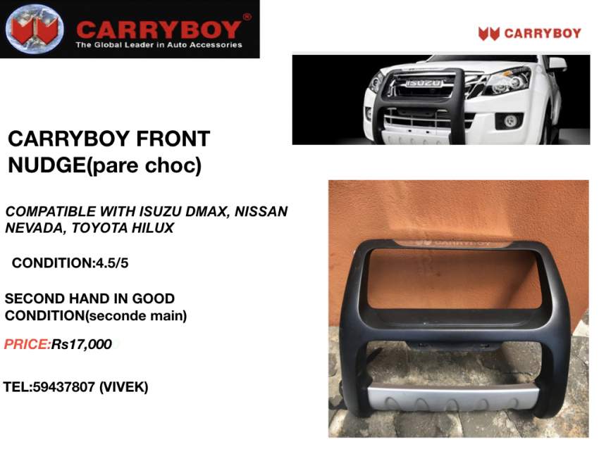 CARRY BOY FRONT NUDGE (pare choc) - 0 - Spare Part  on Aster Vender