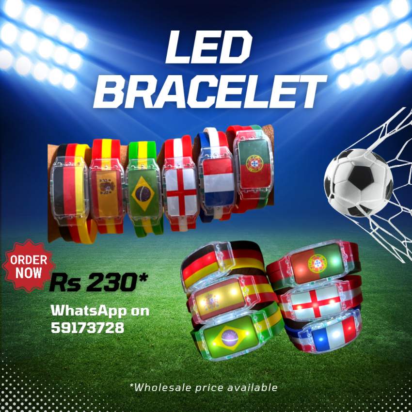 WORLD CUP LED BRACELET - 0 - Supporter's accessories  on Aster Vender
