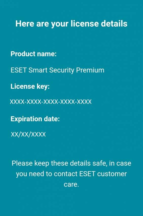 ESET SMART SECURITY PREMIUM LICENSE KEY - 13 - Software  on Aster Vender
