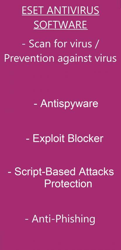 ESET NOD32 ANTIVIRUS LICENSE KEY (30 DAYS) - 1 - Software  on Aster Vender