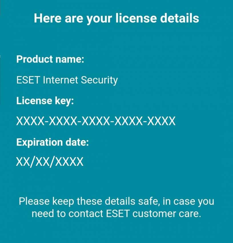 ESET INTERNET SECURITY LICENSE KEY (30 DAYS) - 5 - Software  on Aster Vender
