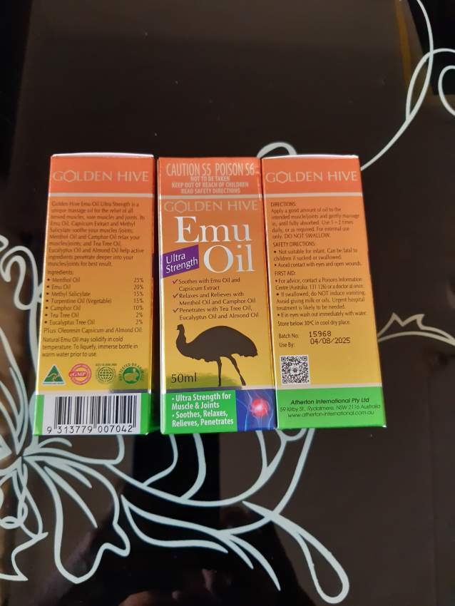 Ultra strength soothes with Emu oil for joints and muscles.  on Aster Vender