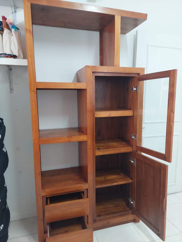 Teak bookshelf com Cupboard - 0 - China cabinets  on Aster Vender