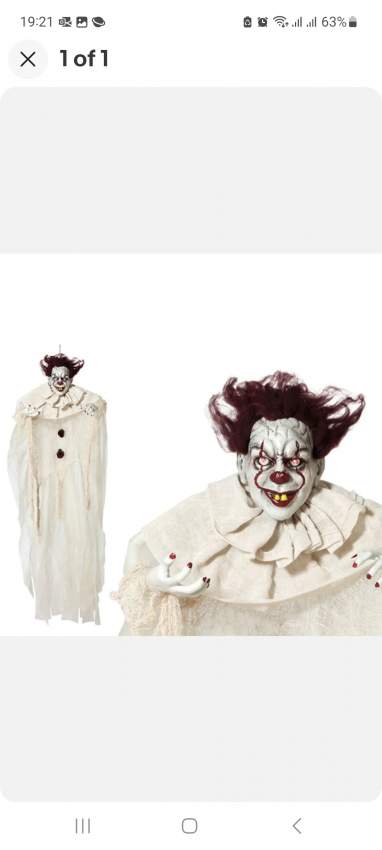 Clown à suspendre  Halloween Pennywise the clown - 1 - Kids Stuff  on Aster Vender