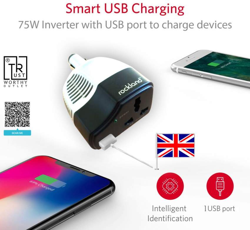 ROCKLAND 75W INVERTER WITH USB PORT - 4 - Spare Parts  on Aster Vender