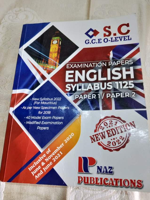 SC O level Examination Papers English paper 1 and 2