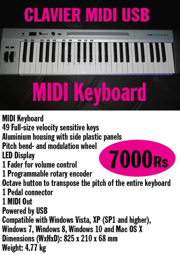 Clavier maître MIDI USB - 1 - Synthesizer  on Aster Vender