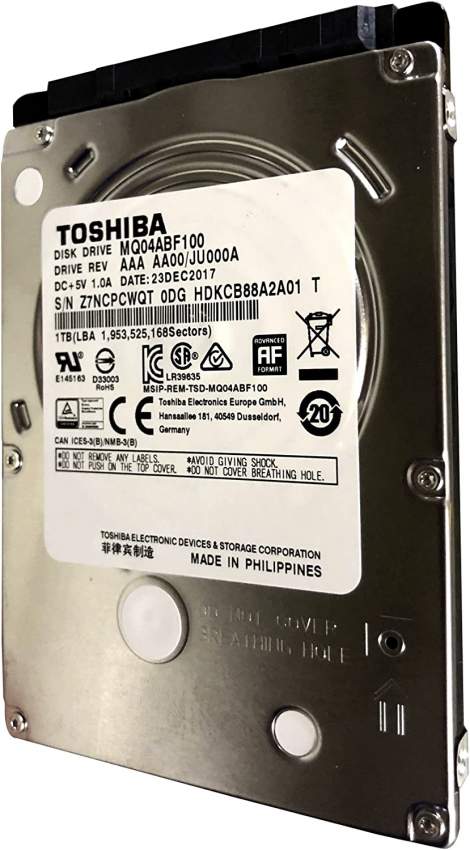 MQ04ABF100 Toshiba 1TB/1000GB 5400rpm Sata 7mm 2.5