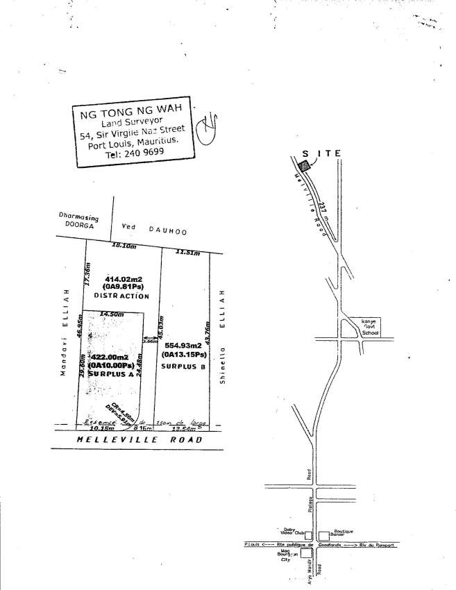 CHEMIN MELVILLE, MAMZELLE JEANNE, GOODLANDS TERRAIN A VENDRE - 3 - Land  on Aster Vender