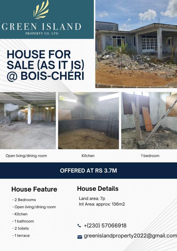 Uncompleted house on Aster Vender