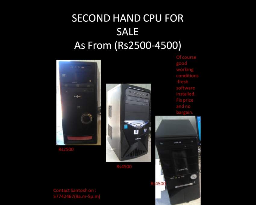 Second Hand Cpu Dual Core and core i3 - 0 - PC (Personal Computer)  on Aster Vender