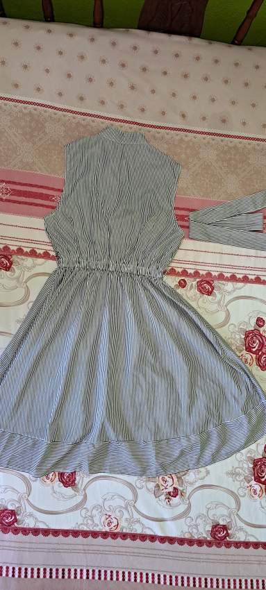 Robe romantique a rayure couleur blanc et bleue Lefé - 2 - Dresses (Women)  on Aster Vender