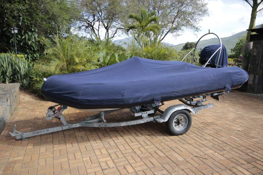 Avon 4.2m rigid inflatable with 60 HP Suzuki on professional trailer.  - 0 - Boats  on Aster Vender