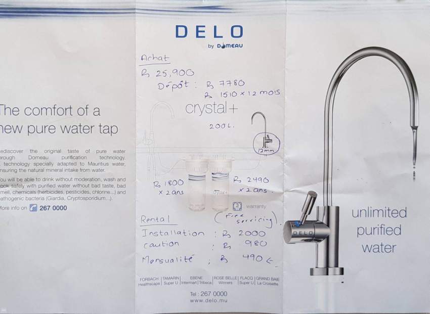 WATER FILTER DELO BY DOMEAU - 1 - Others  on Aster Vender