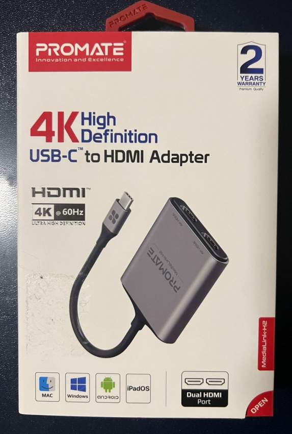 CABLE USBC TO 2X HDMI - 2 - Other PC Components  on Aster Vender