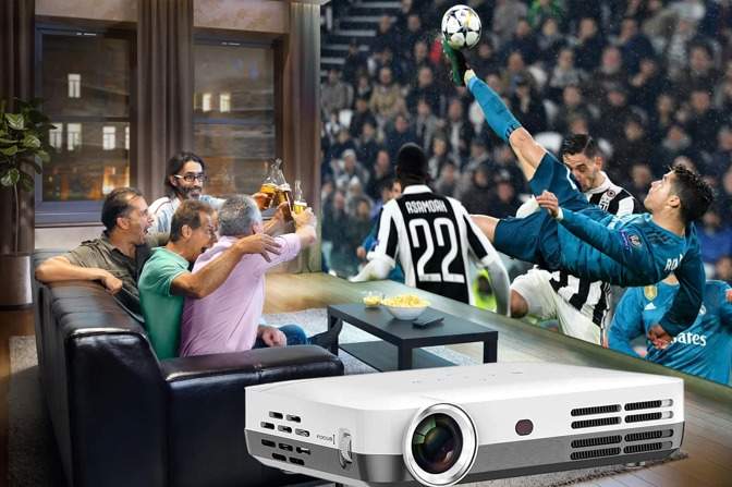 Get the cinema experience at home with our New projector.
