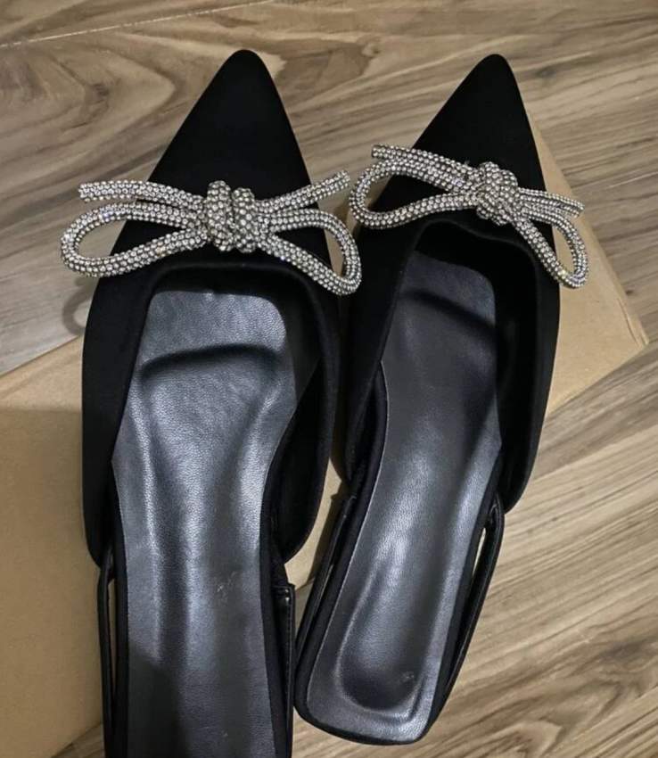 Women’s elegant slingback sandals with rhinestones - 6 - Sandals  on Aster Vender