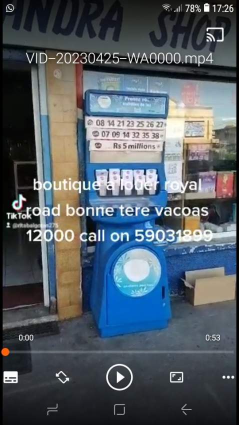 Boutique A Louer Bonne Terre on Aster Vender