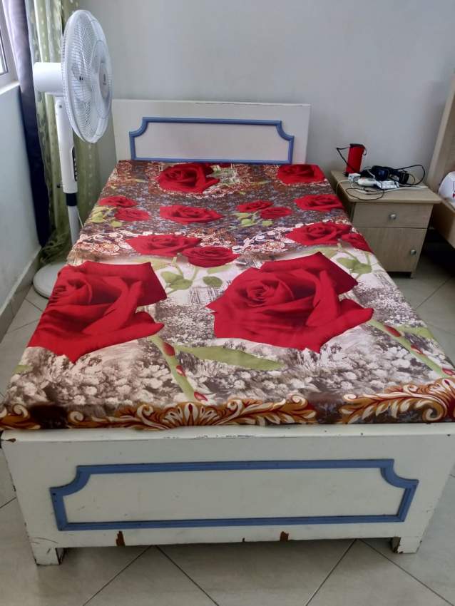 Single bed with 6 inch mattres + 1 Double bed Blanket - 2 - Bedroom Furnitures  on Aster Vender