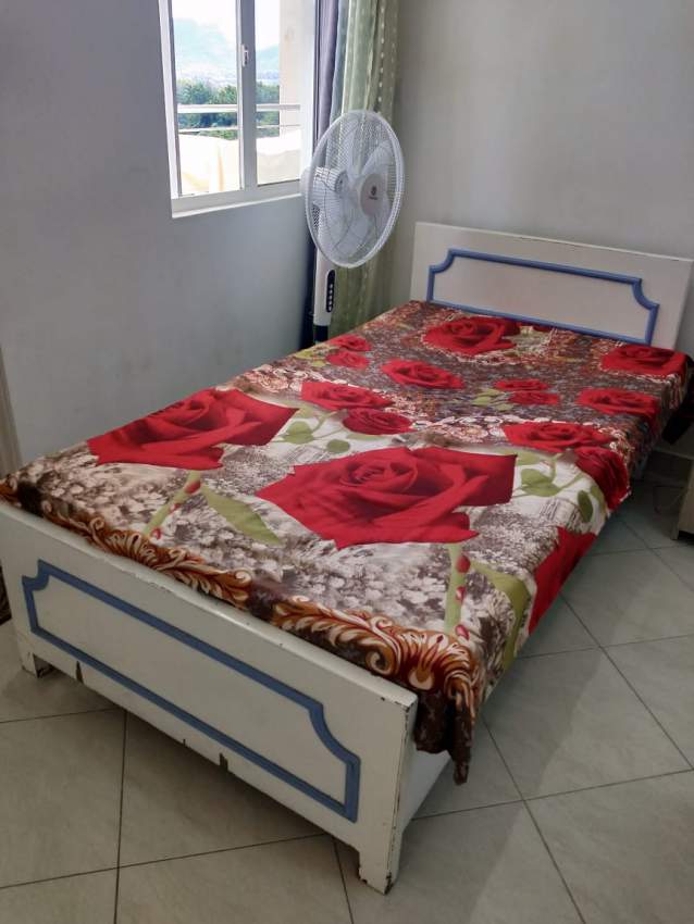 Single bed with 6 inch mattres + 1 Double bed Blanket