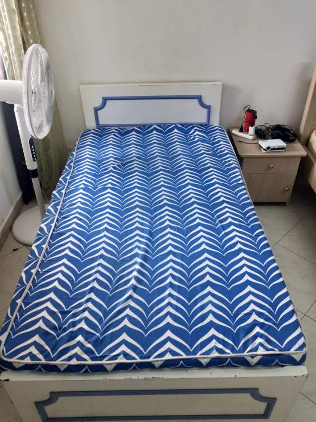 Single bed with 6 inch mattres + 1 Double bed Blanket - 4 - Bedroom Furnitures  on Aster Vender