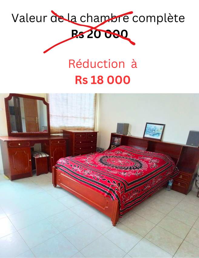 CHAMBRE À COUCHER EN BOIS - 2 - Bedroom Furnitures  on Aster Vender