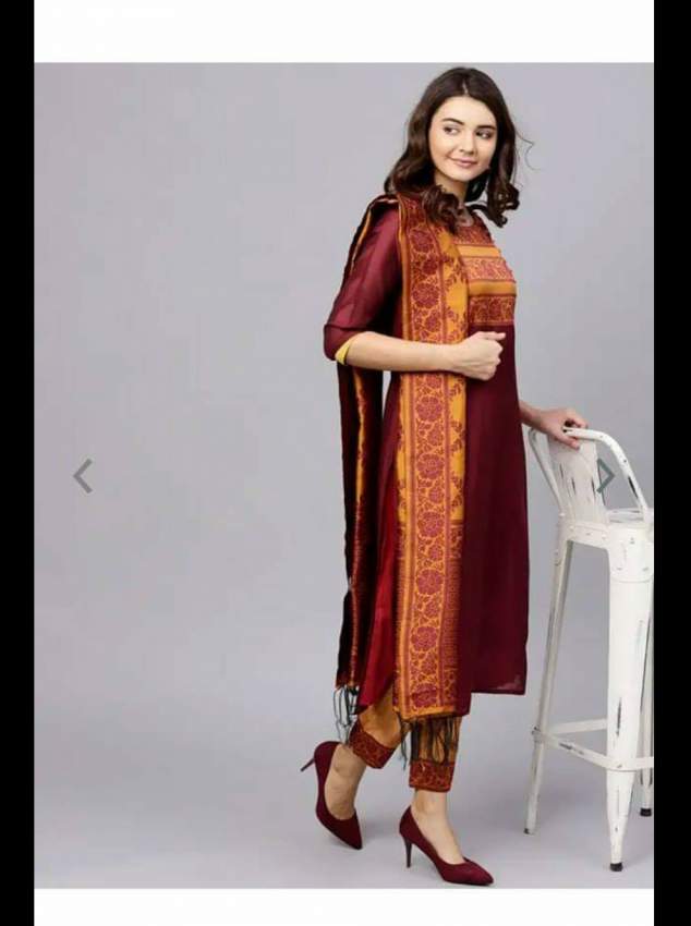 Dark red churidar - 0 - Suits (Women)  on Aster Vender