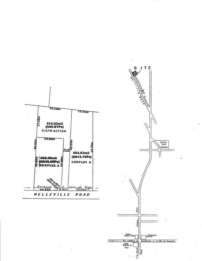 CHEMIN MELVILLE, MAMZELLE JEANNE, GOODLANDS TERRAIN A VENDRE - 5 - Land  on Aster Vender