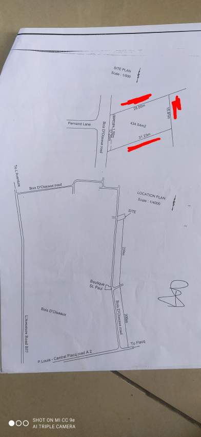 Terrain Residentiel de 434.54 sq.m a Bois D'Oiseaux, Flacq on Aster Vender