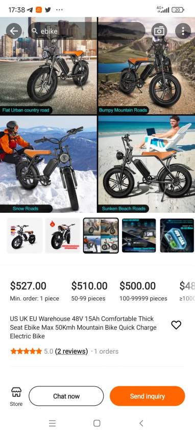 1000 W Ebike for sale - 3 - Electric Bike  on Aster Vender