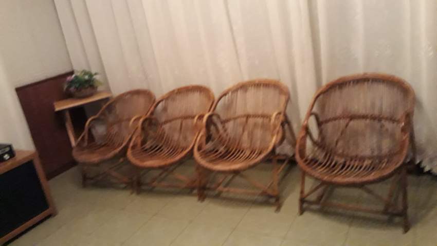 Rattan chairs and table