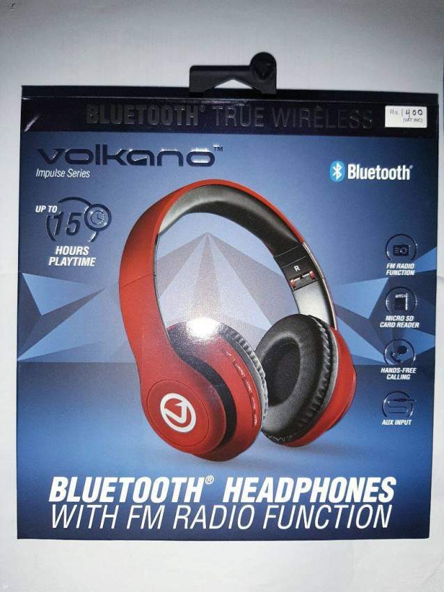 VOLKANO WIRELESS HEADSET 15 HOURS WITH FM