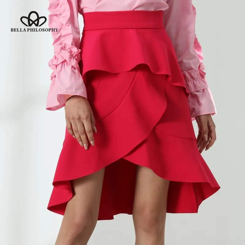 Asymmetrical Ruffle Skirt - 2 - Skirt  on Aster Vender