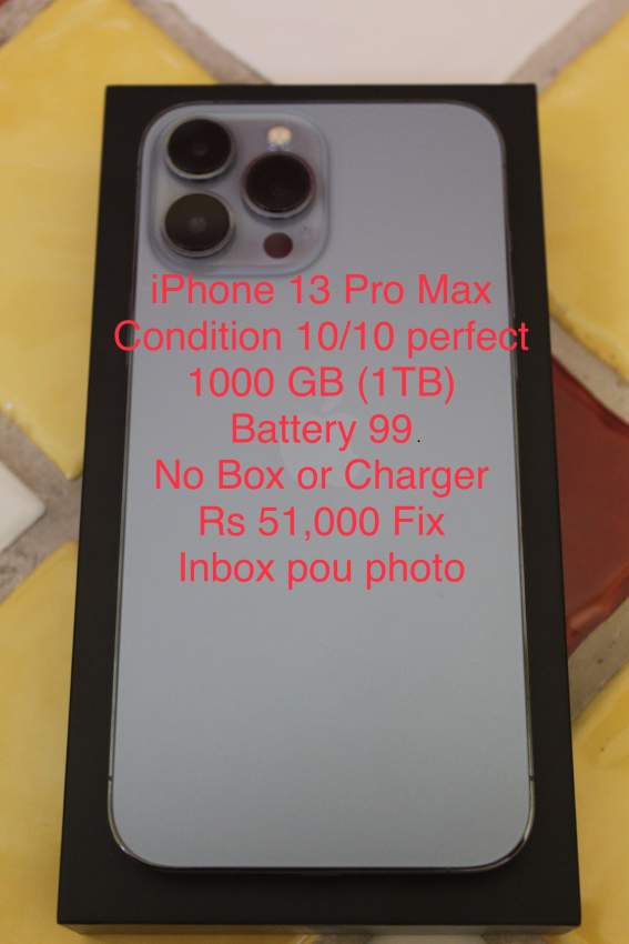 iPhone 13 Pro Max 1TB Battery 99 - 0 - iPhones  on Aster Vender