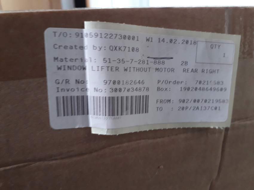 BMW Series 3 F30 Window Lifter - 1 - Spare Part  on Aster Vender