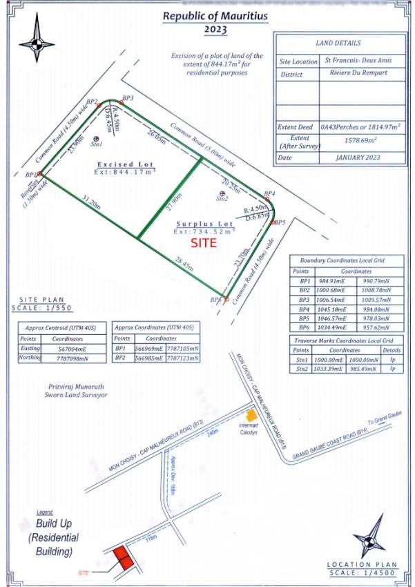 Residential Land of 17.4 Perches for sale in Saint Francois - 1 - Land  on Aster Vender
