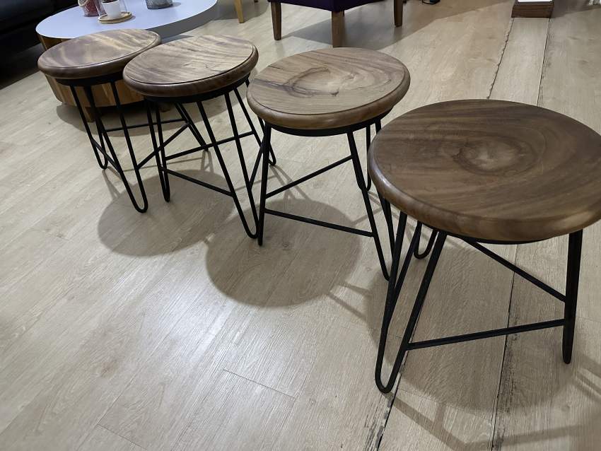 4 Living Room/Lounge Stools (Handmade/Unique) - 2 - Chairs  on Aster Vender
