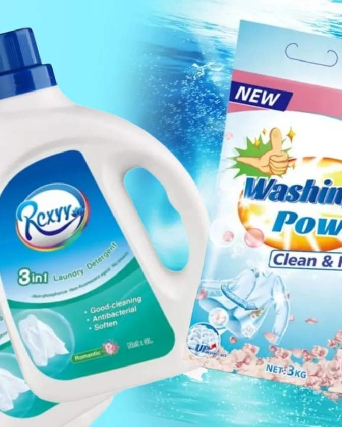 Laundry Detergent liquid and powder on Aster Vender