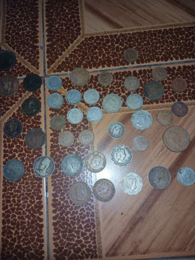 Various Mauritian old coins
