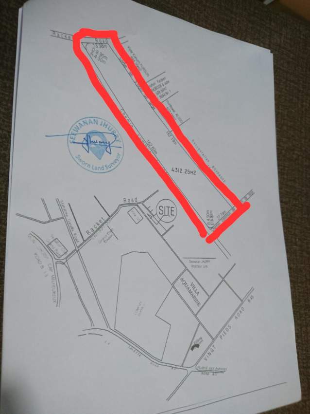 Terrain grand baie 4312m2 - 1 - Land  on Aster Vender