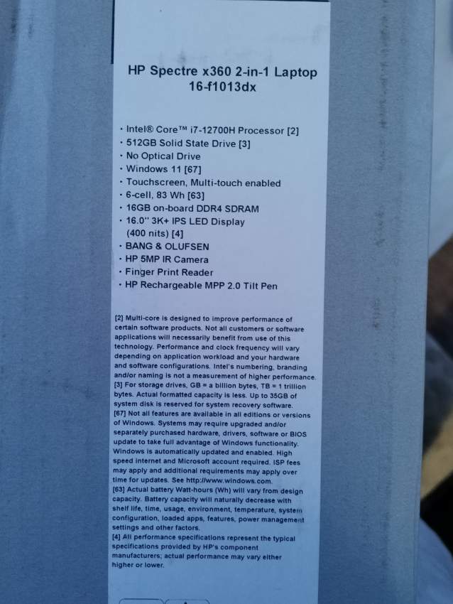 Hp spectre x360 2in1 16-inch laptop - 4 - Laptop  on Aster Vender
