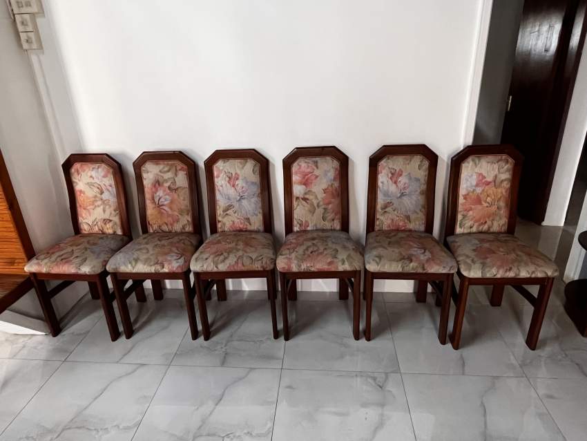 Dining Chairs Set With Wooden Frame - 6pcs - 2 - Dining Chairs  on Aster Vender