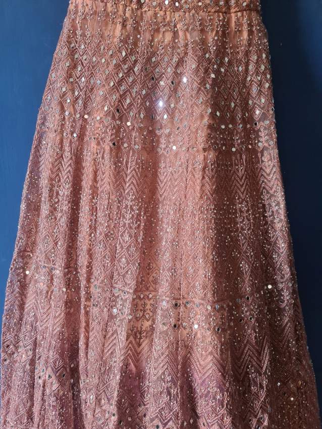 Off - shoulder Indian Gown - 1 - Lehenga  on Aster Vender