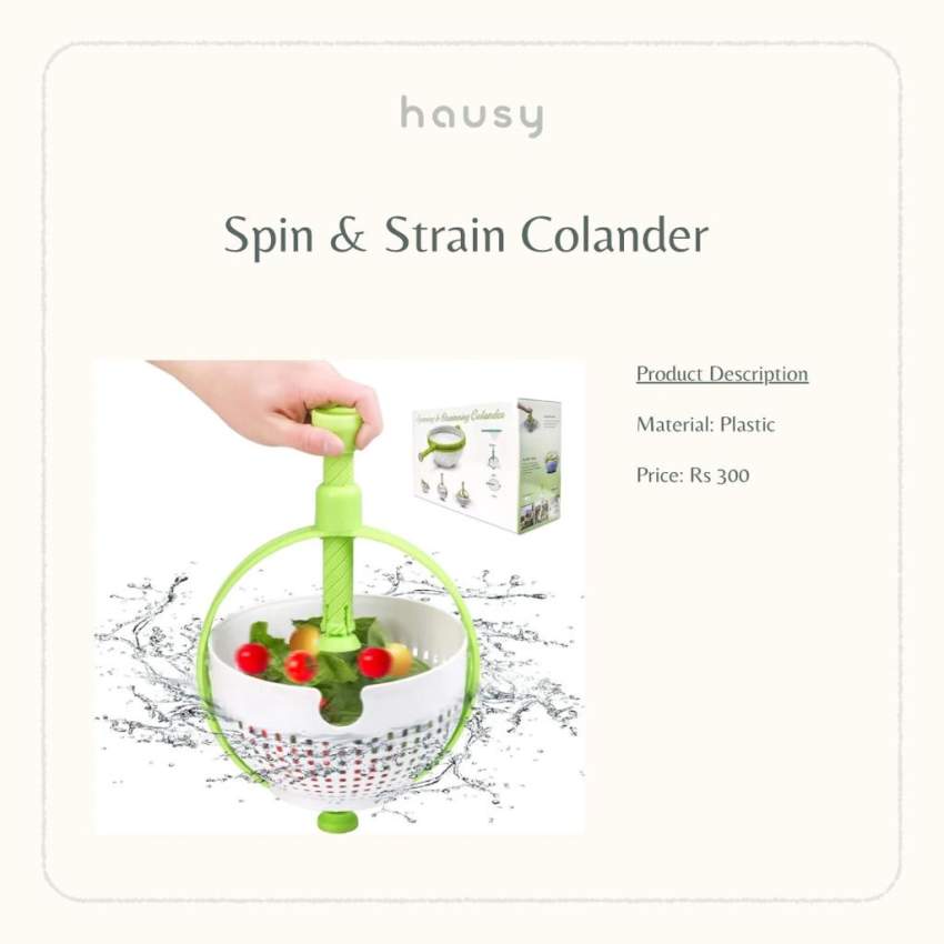 Spin & strain colander