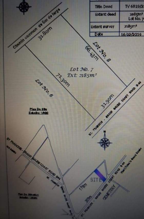 Plot for sale in Royal Road Grand Gaube, near Seaside and Mythic PDS - 0 - Land  on Aster Vender