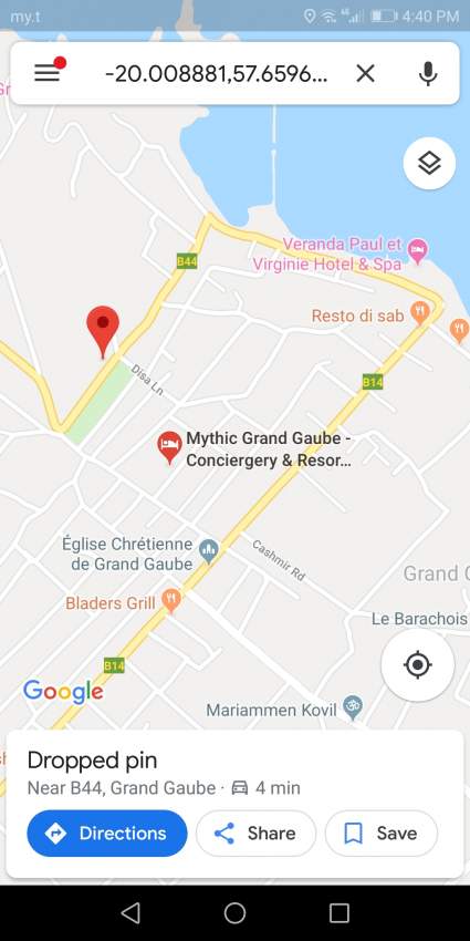 Plot for sale in Royal Road Grand Gaube, near Seaside and Mythic PDS - 8 - Land  on Aster Vender